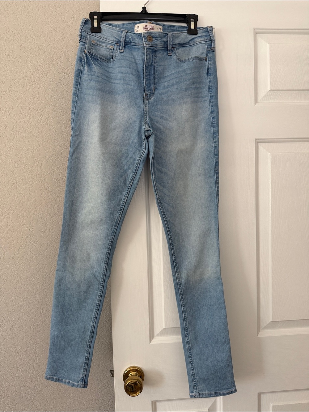 Hollister Super Skinny High-Rise Jeans - Light Blue